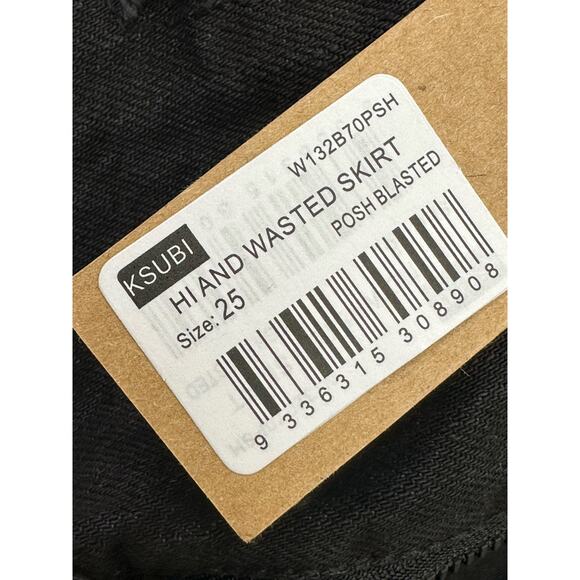 Ksubi black high & wasted jean mini skirt size 25 - 0 - Picture 10 of 15